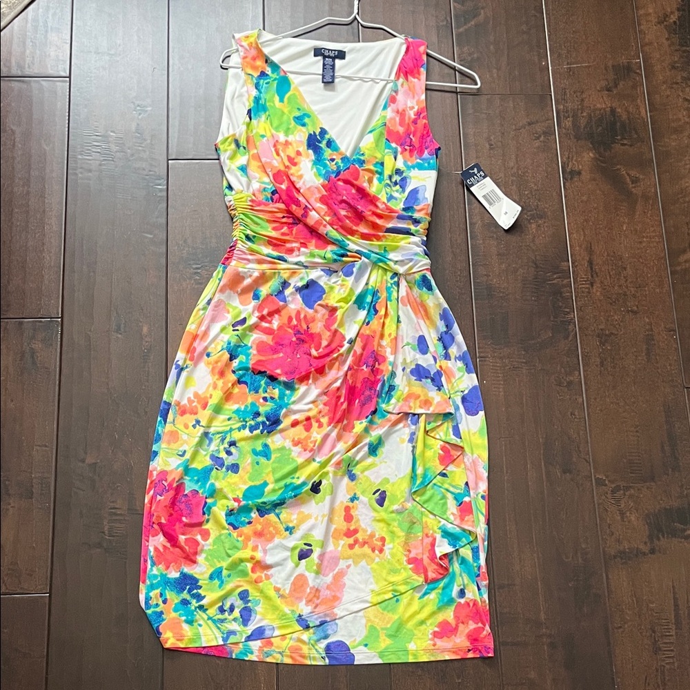 Chaps Multicolor Floral Midi Dress